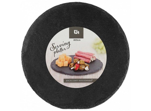[1000316] SERVING TRAY, SLATE MATERIAL, DIA 20CM, WEIGHT 247 GRAM