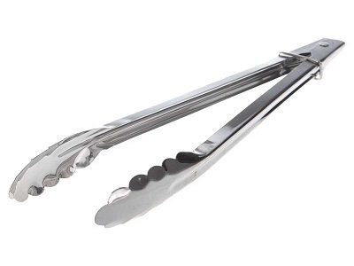 [1000322] TONGS, STAINLESS STEEL 201, SIZE 30CM, WEIGHT 85 GRAM, WITH CLOSING RING