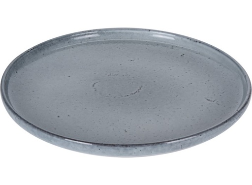 [1000368] PLATE STONEWARE, DIA 220XH20MM, GREY COLOR, REACTIVE GLAZE WITH SPICKLE EFFECT