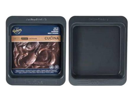 [1000372] LOAF TIN CARBON STEEL, INNOTEK-XYNFLON COATING GREY, SIZE 250X210X36MM, THICKNESS 0.4MM, WITH OUR EMBOSSED LOGO, OUR DESIGN LABEL