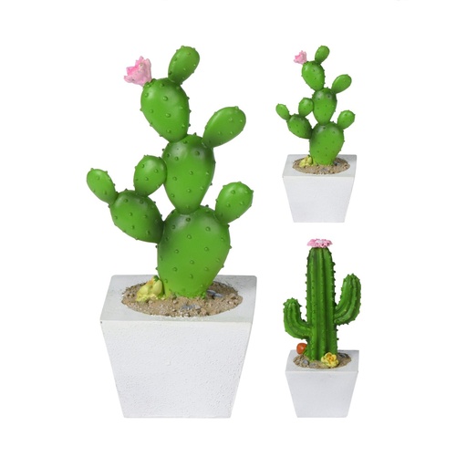 [1000373] CACTUS IN POT 4ASS DESIGN