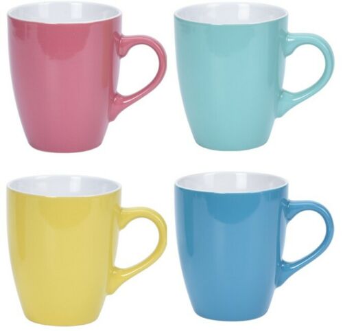 [1000439] MUG STONEWARE, 340ML/11,50 OZ, TWO TONE, 4 COLORS IN A SET