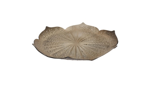 [1000451] TRAY, METAL, SIZE: DIA 41,5CM X 4,5CM, WEIGHT: 500 GRAM, BRONZE COLOUR