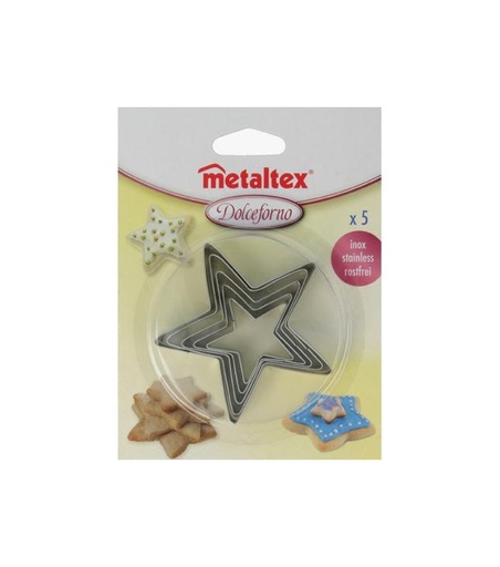 [1000589] Cookie cutters in star, set of 5