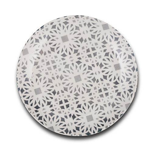 [1000917] Porcelain fruit plate "Maiolica grey" 19cm