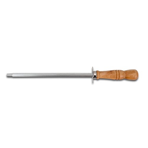 [1000934] Stainless steel knife sharpener "Terrestrial" with wooden handle 30.5cm