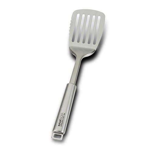 [1001001] Stainless steel slotted serving spatula "Acer" 35cm