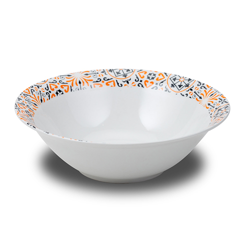 [1001017] Porcelain salad bowl "Maiolica orange" 23cm