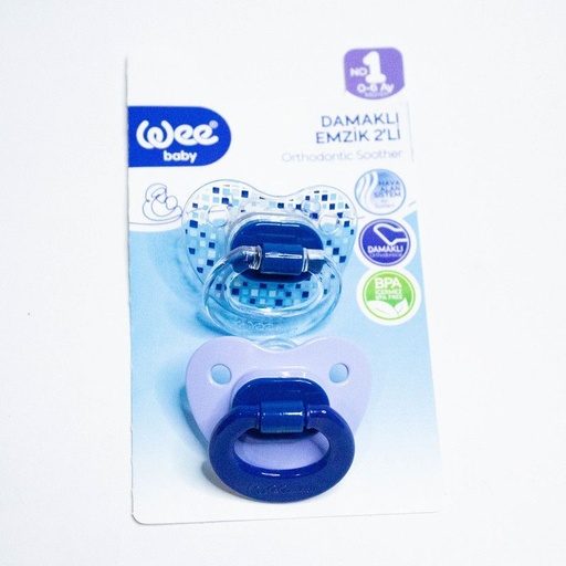 [1001620] Twin Orthdontic Teat Soother No:1 2pcs - 165