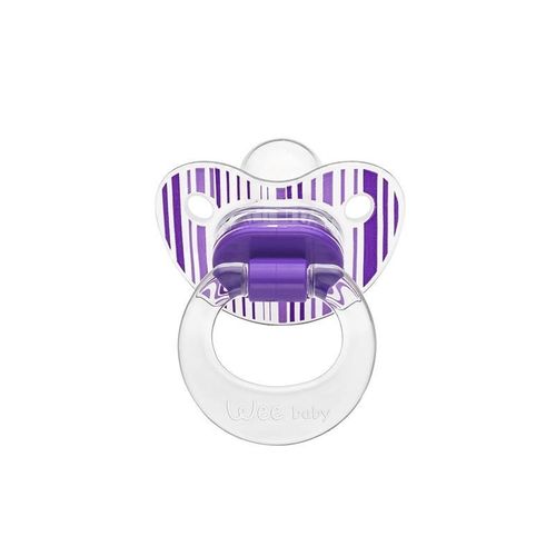 [1001660] WeeBaby Transparent Patterned orthodontical Soother No-2 : Code 837