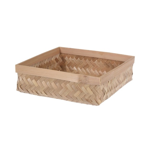 [1001685] BASKET SET BAMBOO 3PCS SQUARE
