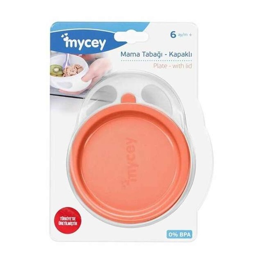[1001744] Plate - with Lid- Orange - TCM06050