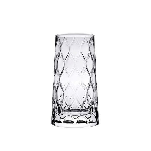 [1001873] Glass long tumbler (Leafy) 420955/1113169