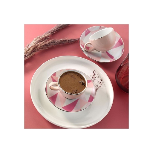 [1001957] Kutahya Porselen Coffee Cup and saucer, set of 2
