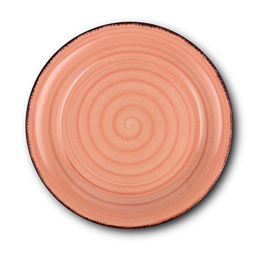 [1002043] Stoneware fruit plate Lines Terra Cotta 10-099-212