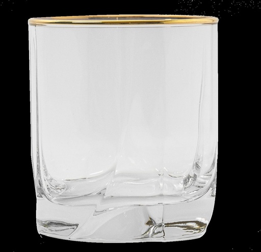 [1002121] Luna Gold Rim Tumbler, set of 6