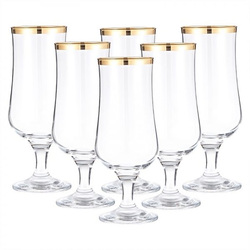 [1002133] Stemware Tulipe Gold Glass set of 6