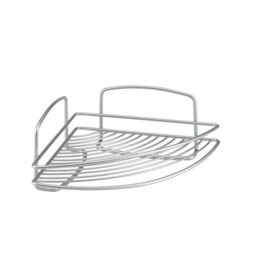 [1002175] Brass 'Onda' 1-Tier  Corner Side Rack