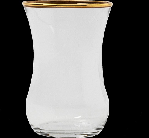 [100218] Uskudar Gold Tea Glass, set of 6