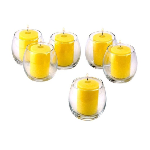 [1002440] CITRONELLA GLASS VOTIVES 1X4