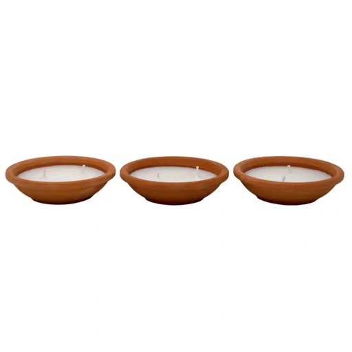 [1002448] CITRONELLA TERRACOTTA DISHES 12 CM SET1X3