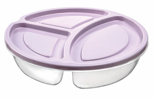 [1002748] 3 SECTION BIG ROUND SMART STORAGE BOX