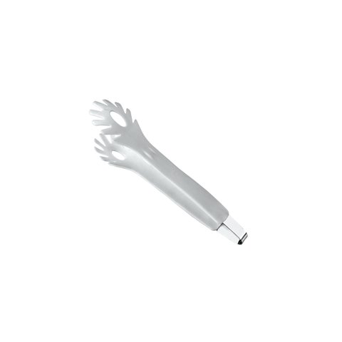 [1003209] WHITE - "HANDY" SERVING TONGS 23CM