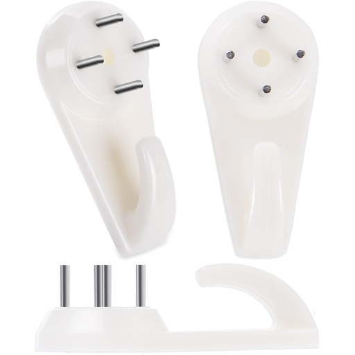 [1003247] SET 4 HANDY HARDWALL HOOKS 40x19mm