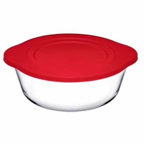 [1002844] BORCAM ROUND TRAY W/RED PLASTIC COVER GB.OB. (1x4) 59123/1109107