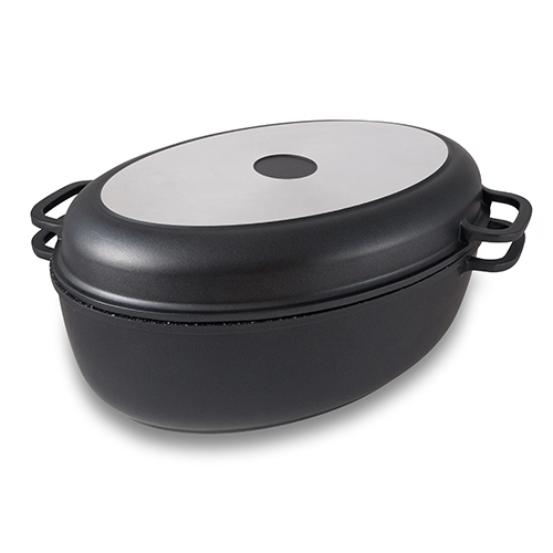 [1003304] Die-cast aluminium multifunctional roaster "Funtzio" with nonstick stone coating 39.5cm