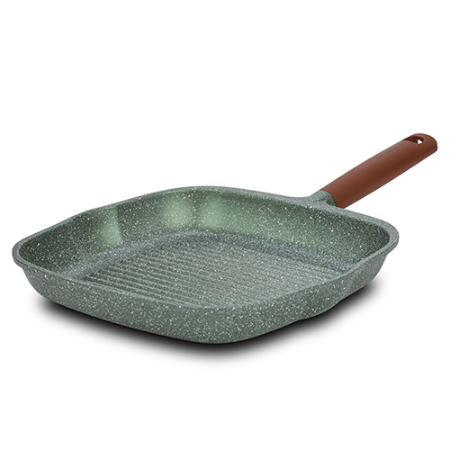 [1003310] Die cast aluminum grill pan "Ωmega" with nonstick stone coating 28cm