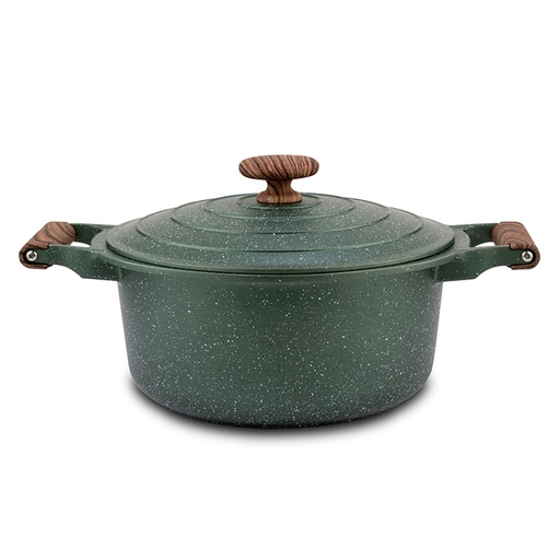 [1003314] Die cast aluminum casserole "Ωmega" with lid and nonstick stone coating 28cm
