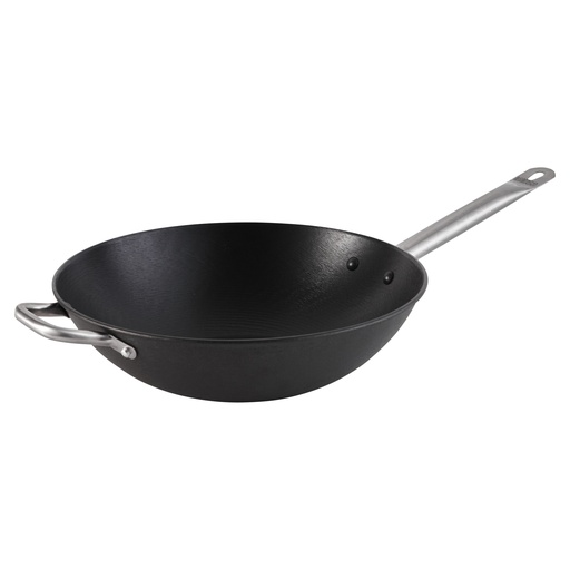 [1003331] Cast iron nonstick wok "Atlas" with stainless steel handle 28cm