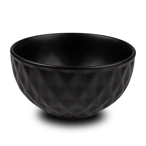 [1003400] Stoneware cereal bowl "Soho classic" black 14cm