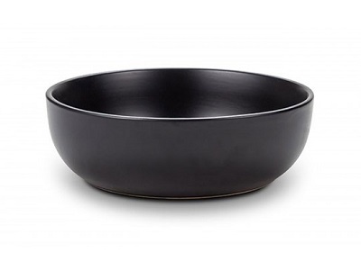 [1003404] Stoneware soup plate "Soho" black 19cm