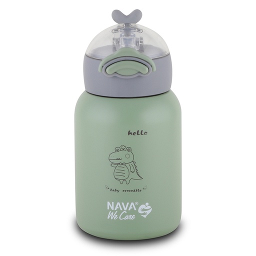 [1003451] Stainless steel insulated water bottle "We Care" green 350ml