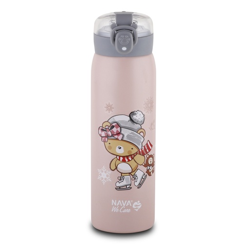 [1003453] Stainless steel insulated water bottle "We Care" pink 500ml