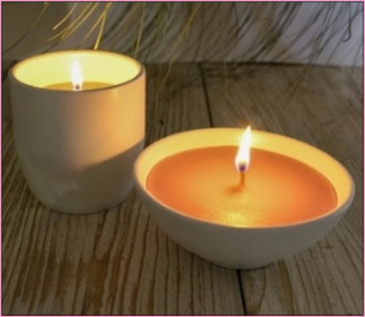 [1003695] OUTDOOR TERRACOTTA FILLED W/ CITRONELLA ROUND SHAPE 16X8.5CM 36Hrs