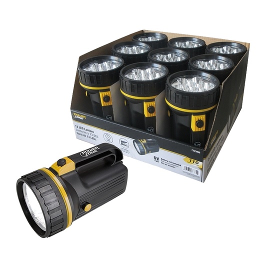 [1003850] PowerZone LFL213-4D 13 LED Lantern, 6 V Battery, LED Lamp, Plastic