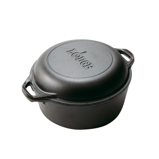 [1003886] Lodge Ci 5 Quart Double Dutch Oven