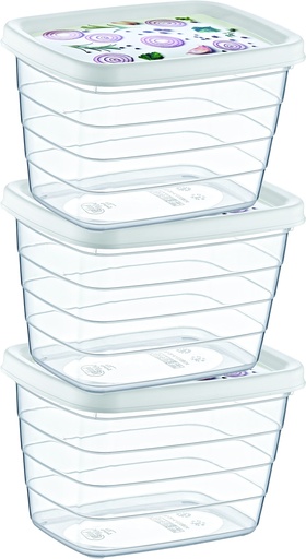 [1002784] 3 X 1,15 LT DECO TREND STORAGE SET