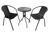 [1004099] Outdoor Furniture Arm Chair 2 pcs 55X59X73H CM, Coffee Table 60X70H CM (TC-22088)