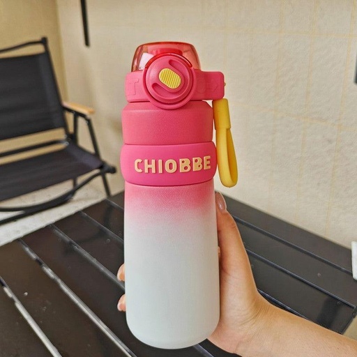 [1004145] Coffee and Water Bottle Stainless Steel 700ML SSB-001-Pink
