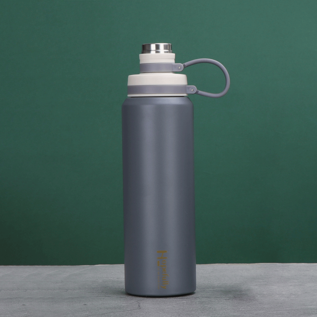 [1004152] Coffee and Water Bottle Stainless Steel 600ML SSB-004-Gray