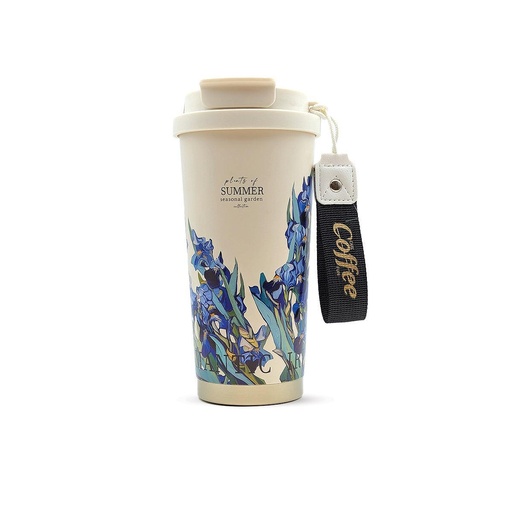 [1004162] Coffee Cup Stainless Steel 450ML SSB-010-Blue