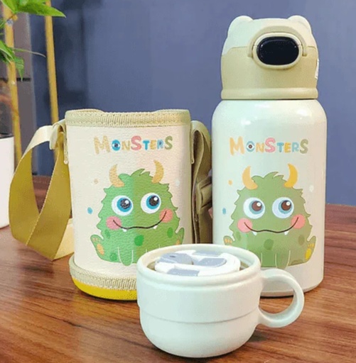 [1004166] Kids Water Bottle Stainless Steel 500ML SSB-012-Green
