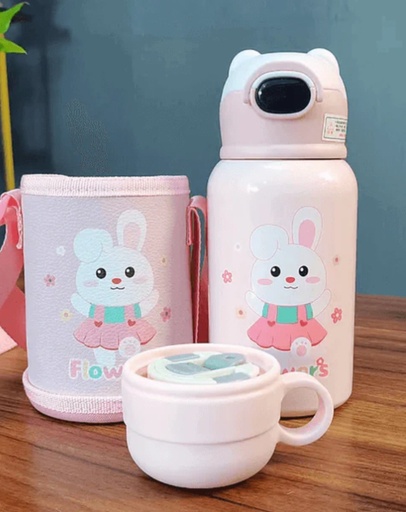 [1004167] Kids Water Bottle Stainless Steel 500ML SSB-012-Pink