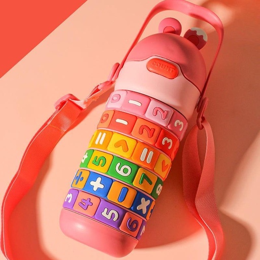 [1004180] Kids Water Bottle Stainless Steel 400ML SSB-023-Pink