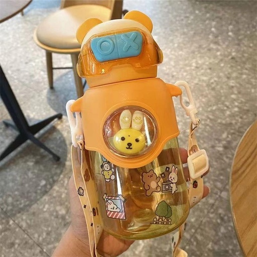 [1004191] Kids Water Plastic Bottle 400ML MIN-001-Orange