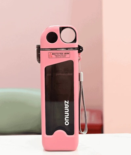[1004196] Kids Water Plastic Bottle 400ML MIN-004-Pink